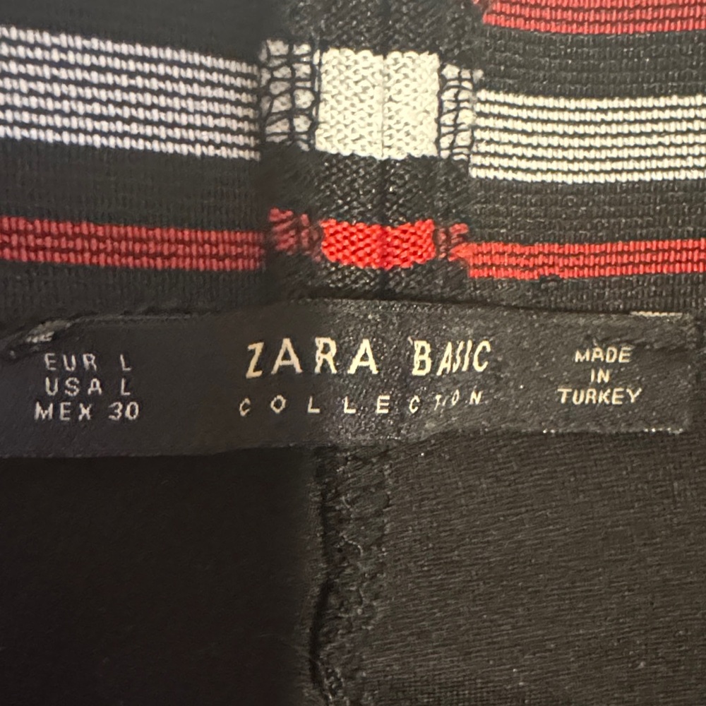 Zara Black and Red Ankle Pants - Picture 3 of 3